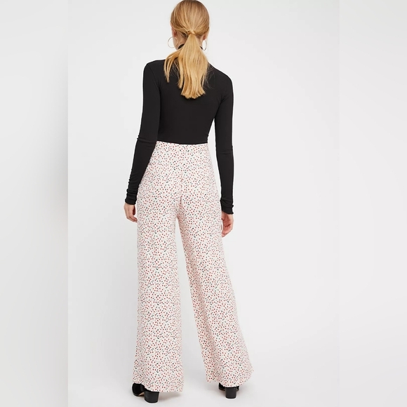 Free People Cherry Easy Peasy Printed Wideleg Pants 6 - Picture 3 of 6